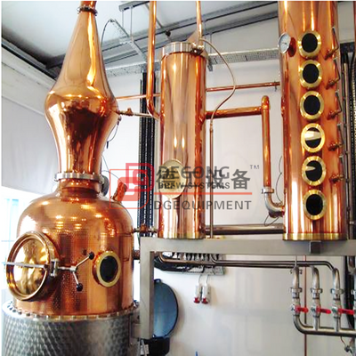 200L řemeslné červené měděné destilační zařízení pro whisky, brandy, vodky, rum